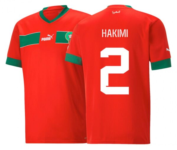 Maillot Maroc Hakimi Coupe Du Monde 2022
