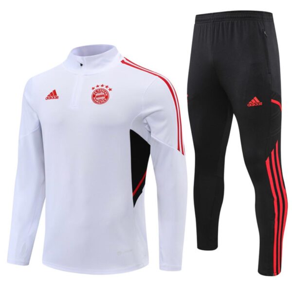 Survêtement Adulte Bayern Munich Blanc/Noir/Rouge 2022-2023