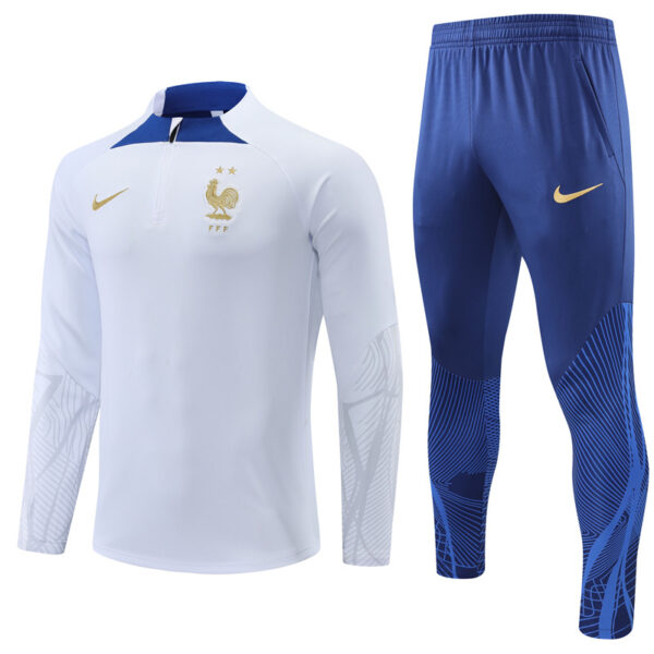 Survêtement ENFANT/JUNIOR France 2022-2023 - Blanc/Bleu