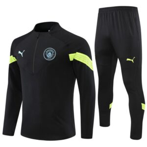 Survêtement Adulte Manchester City Noir/Vert citron 2022-2023