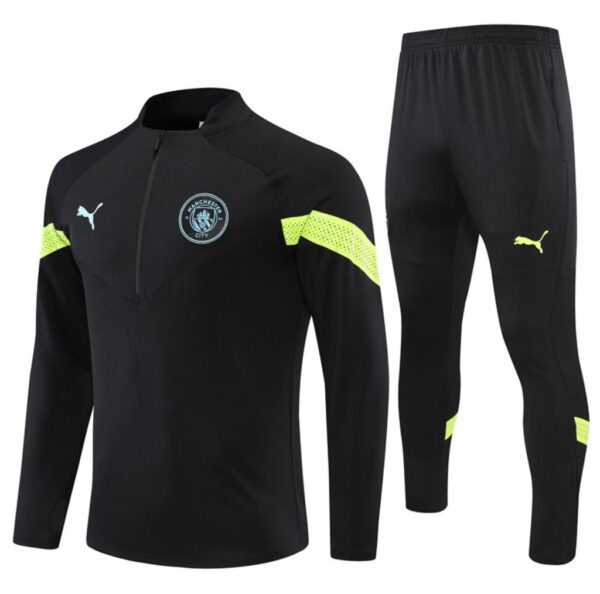 Survêtement Adulte Manchester City Noir/Vert citron 2022-2023
