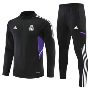 Survêtement Adulte Real Madrid Noir/Blanc/Violet 2022-2023