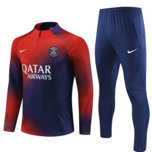 Survêtement Adulte PSG 2023-2024 - Rouge/Bleu Marine
