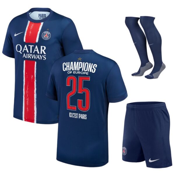 Maillot ENFANT/JUNIOR PSG 1 Étoile - Paris Saint-Germain Champions D'Europe 2025